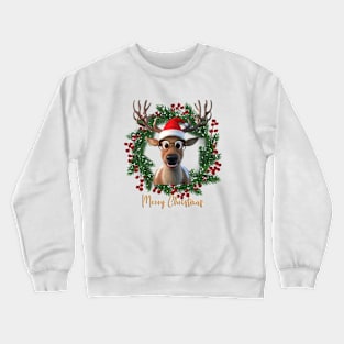 Santa reindeer christmas Crewneck Sweatshirt